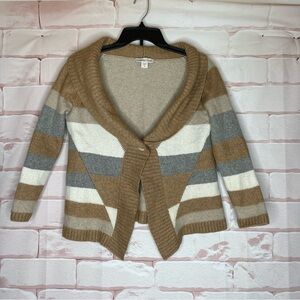 Coldwater Creek One Button Wool Cashmere Blend Cardigan Size L